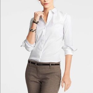 J.Crew white button-down, size small